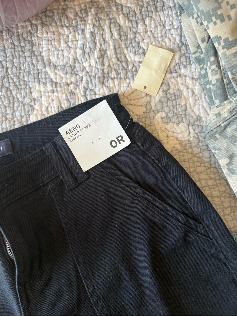 Black Cargo Flare Women Jeans